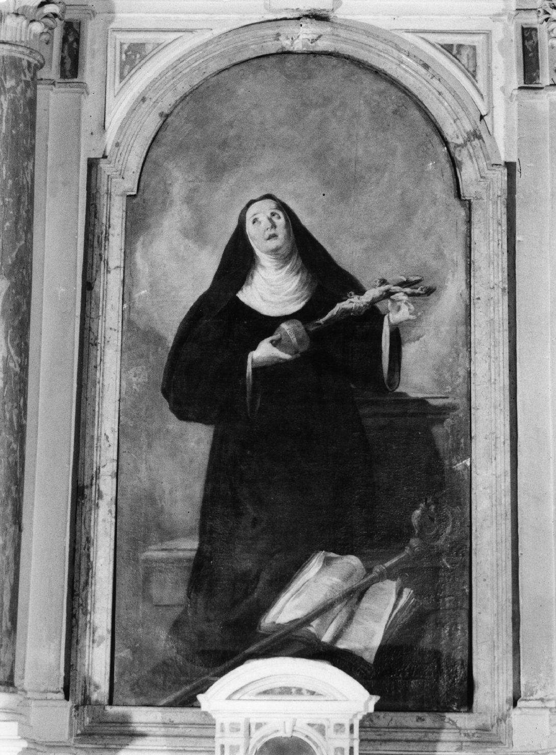 figura femminile (pala d'altare, elemento d'insieme) di Pasqualotto Costantino (attribuito) (metà sec. XVIII)