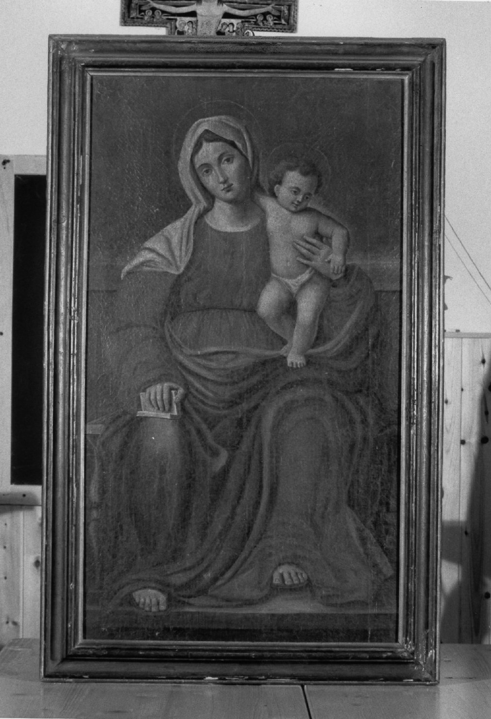 Madonna con Bambino in trono (dipinto) - ambito veronese (sec. XIX)