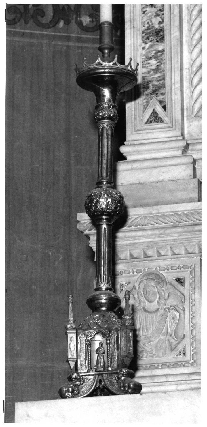 candeliere d'altare, serie - bottega veneta (secc. XIX/ XX)