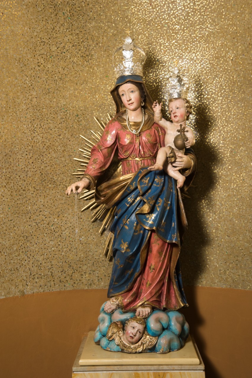 Madonna del Rosario (statua) - ambito piemontese (inizio sec. XVIII)