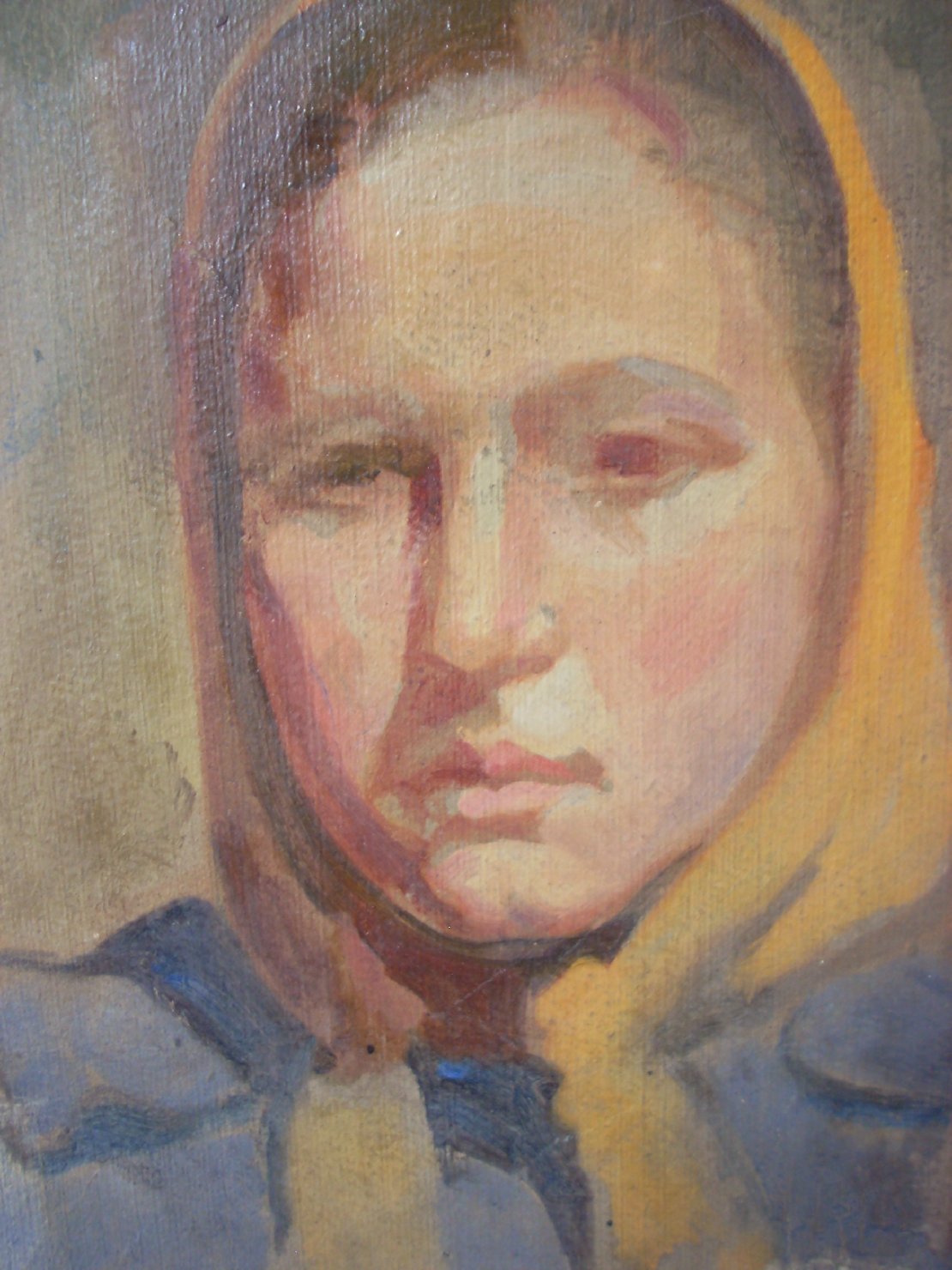 Ritratto della stessa contadina, ritratto di donna (dipinto) di Ciamarra Elena (sec. XX)