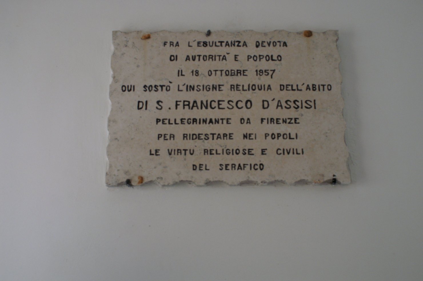 lapide celebrativa - bottega molisana (sec. XX)