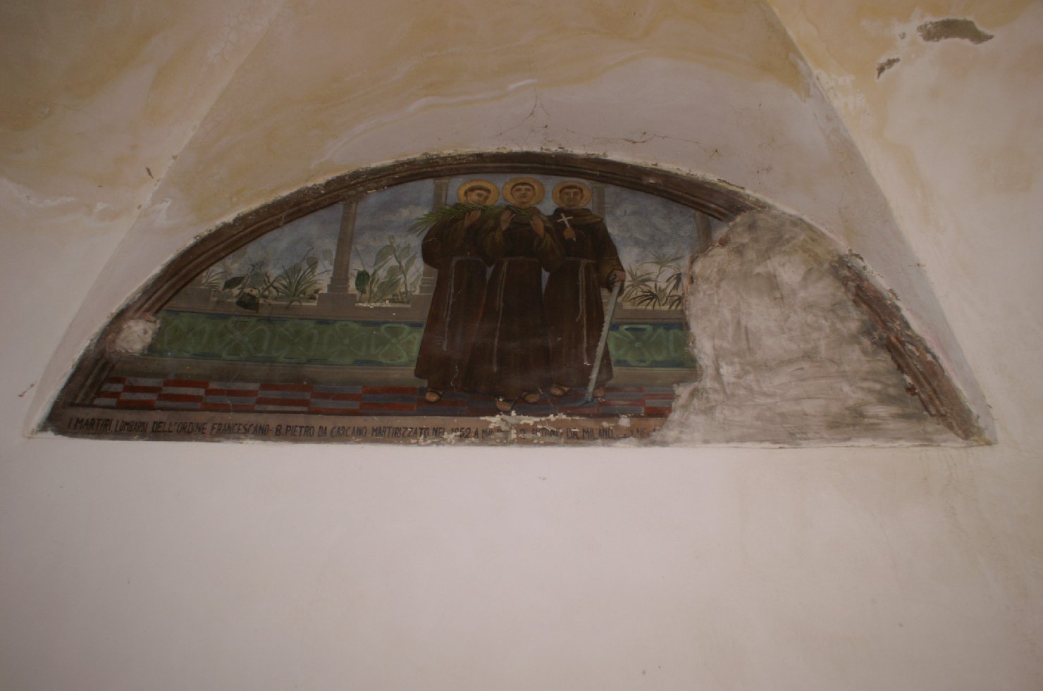 martiri francescani (dipinto murale, elemento d'insieme) - ambito Italia centro-meridionale (fine/ inizio secc. XIX/ XX)