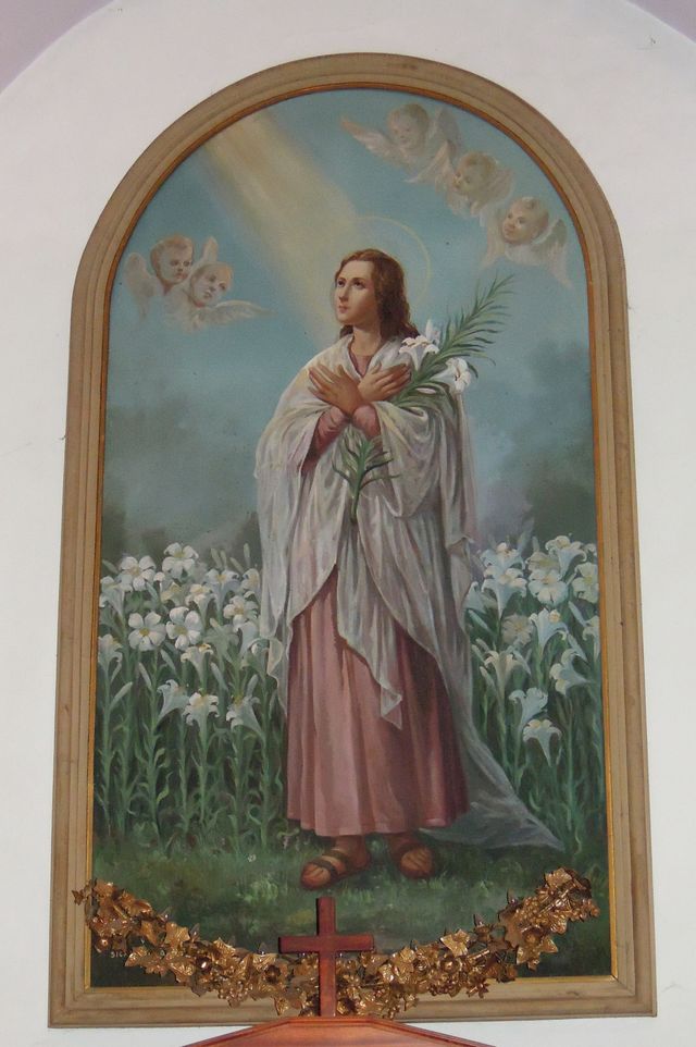 Santa Maria Goretti (dipinto) di Colonna Umberto (sec. XX)