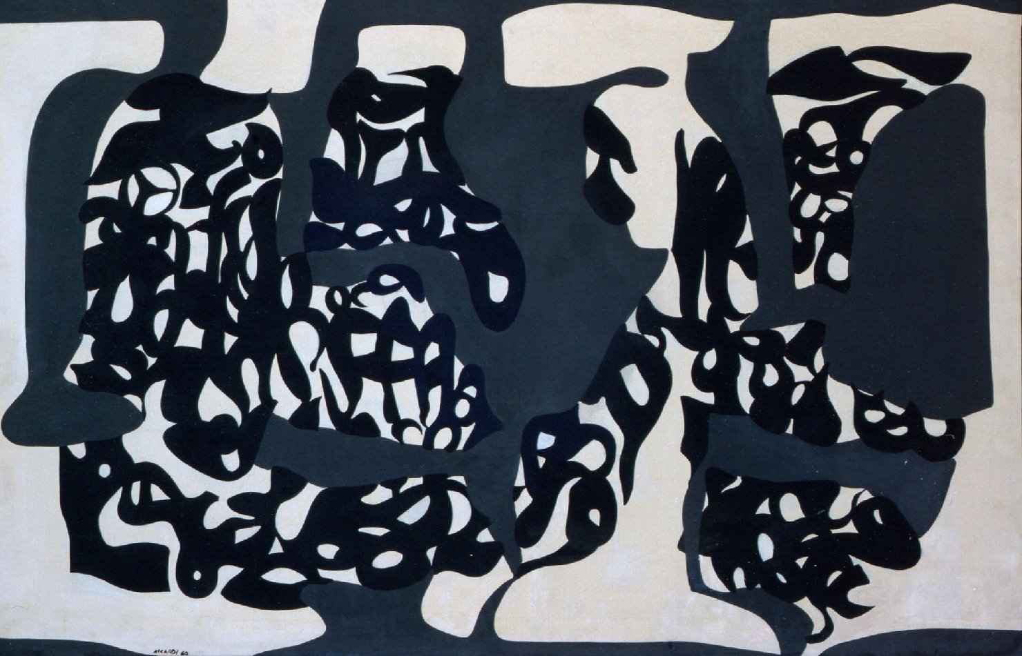 Integrazione con grigio (dipinto) di Accardi Carla (sec. XX)