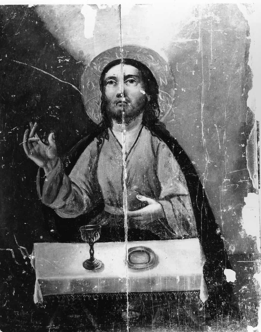 Cristo davanti alla mensa eucaristica, Cristo davanti alla mensa eucaristica (dipinto) - ambito italiano (sec. XIX)