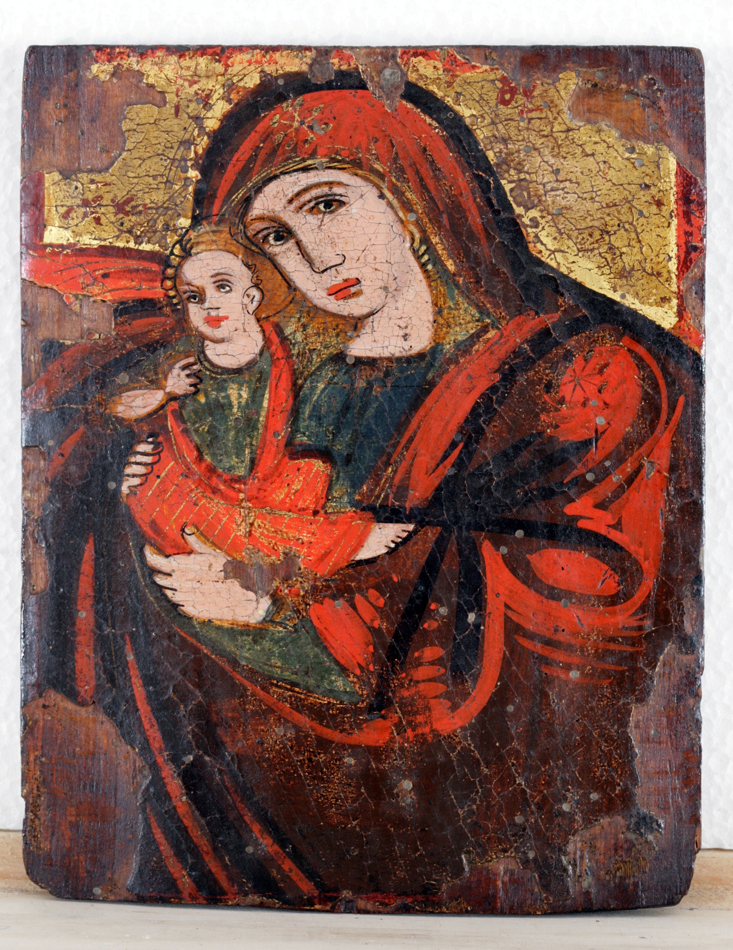 Vergine glikophilousa (icona, opera isolata) - scuola cretese-veneziana (sec. XVII - XVIII)