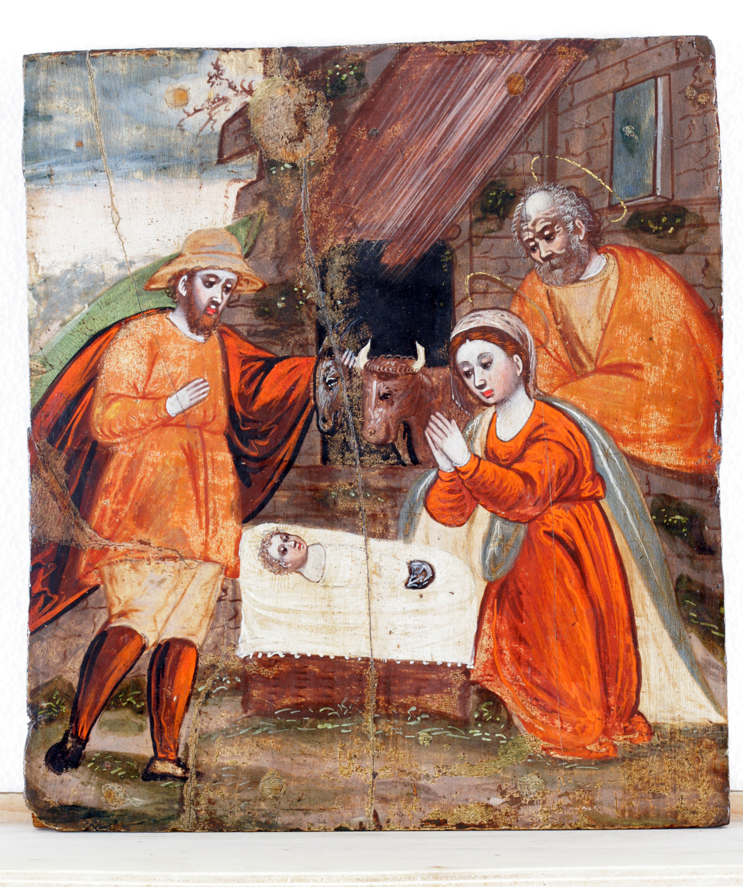 Adorazione di un pastore (icona, opera isolata) - scuola cretese-veneziana (sec. XVII)