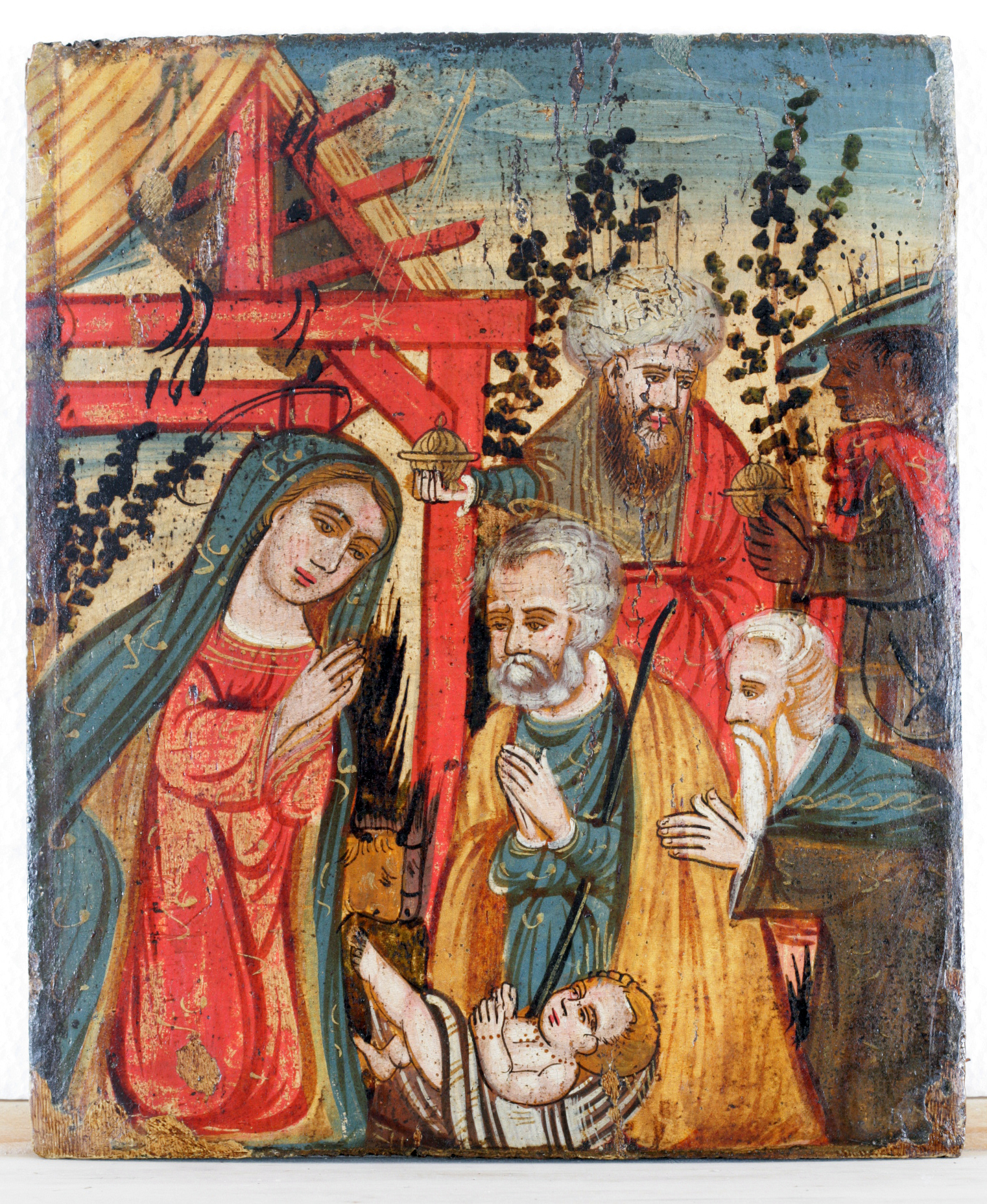 Adorazione dei Re Magi (dipinto, opera isolata) - scuola cretese-veneziana (sec. XVII - XVIII)