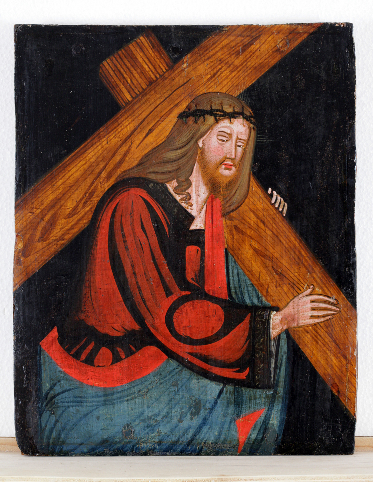 Cristo portacroce (icona, opera isolata) - scuola cretese-veneziana (sec. XVI - XVII)