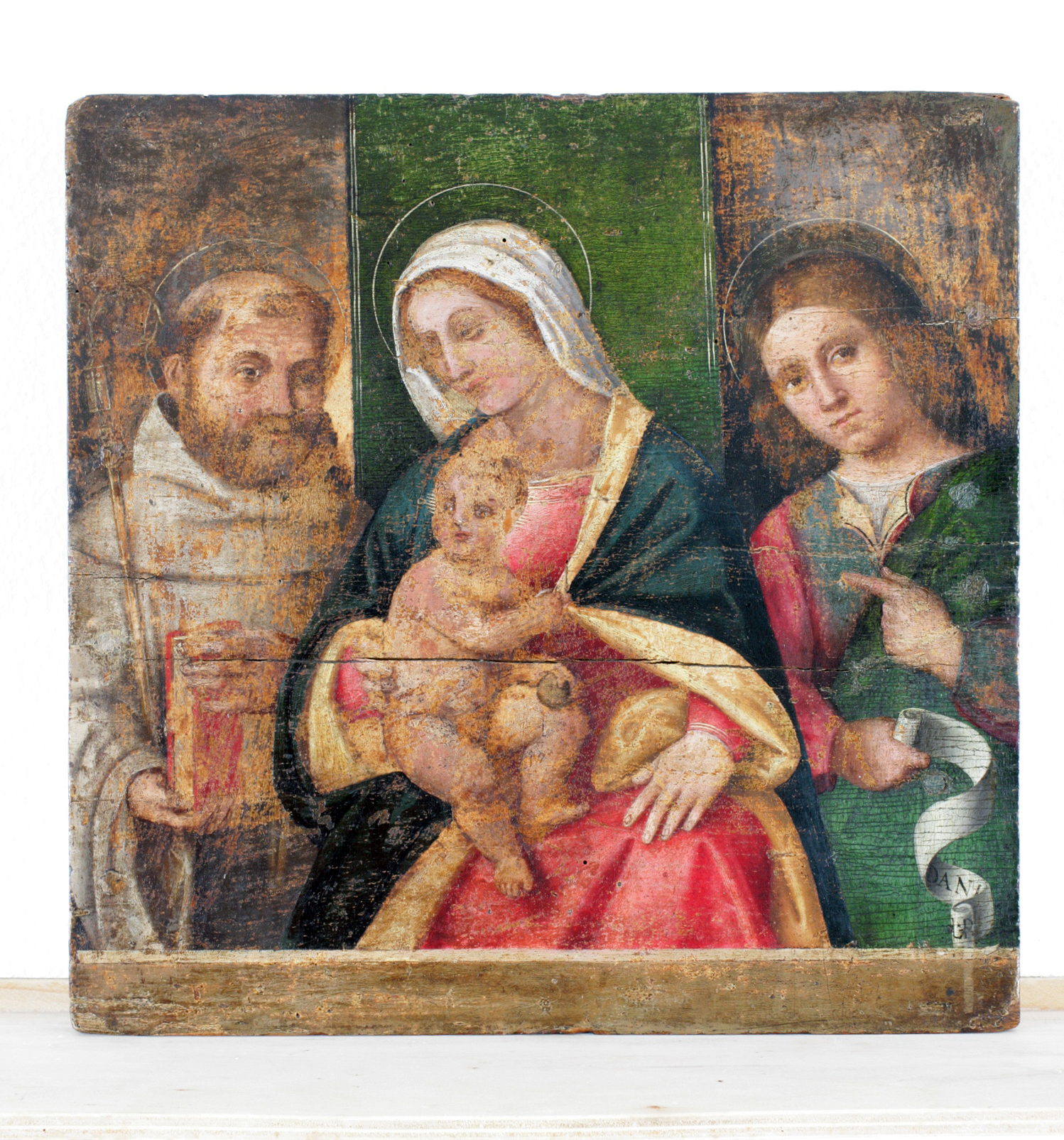 Madonna col Bambino tra due Santi (dipinto, opera isolata) - scuola veneta (sec. XV - XVI)