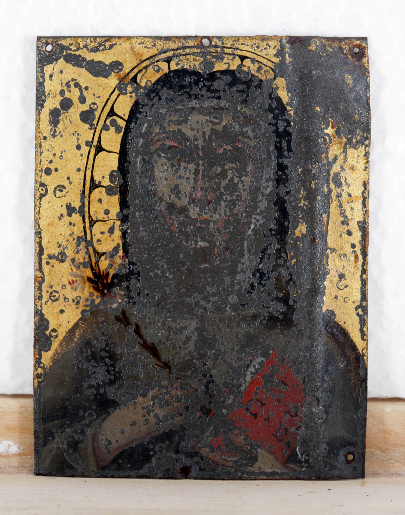 Volto di Santa (icona, opera isolata) - scuola cretese-veneziana (sec. XVI- XVII)