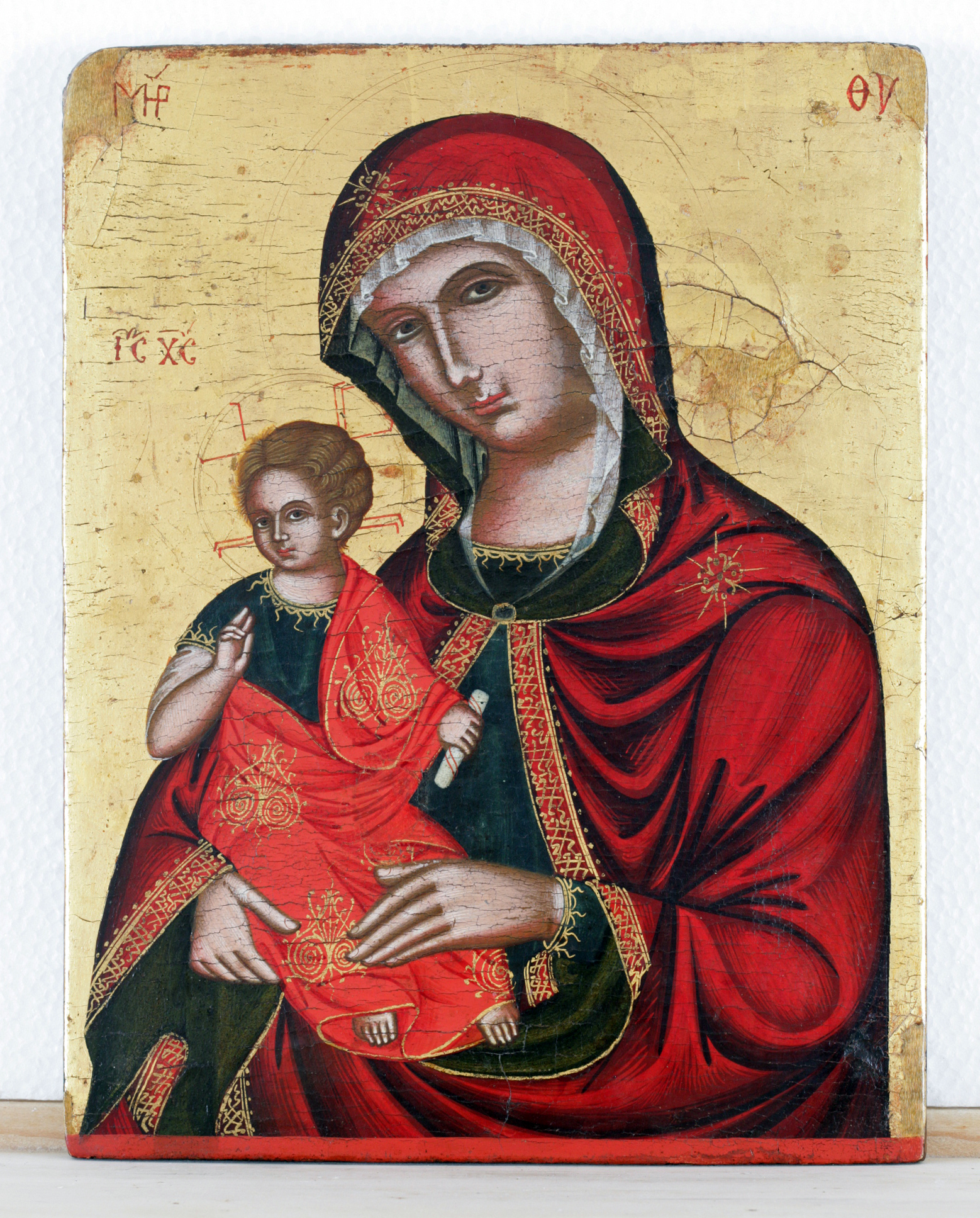 Vergine hodegetria (icona, opera isolata) - scuola cretese-veneziana (sec. XVI-XVII)