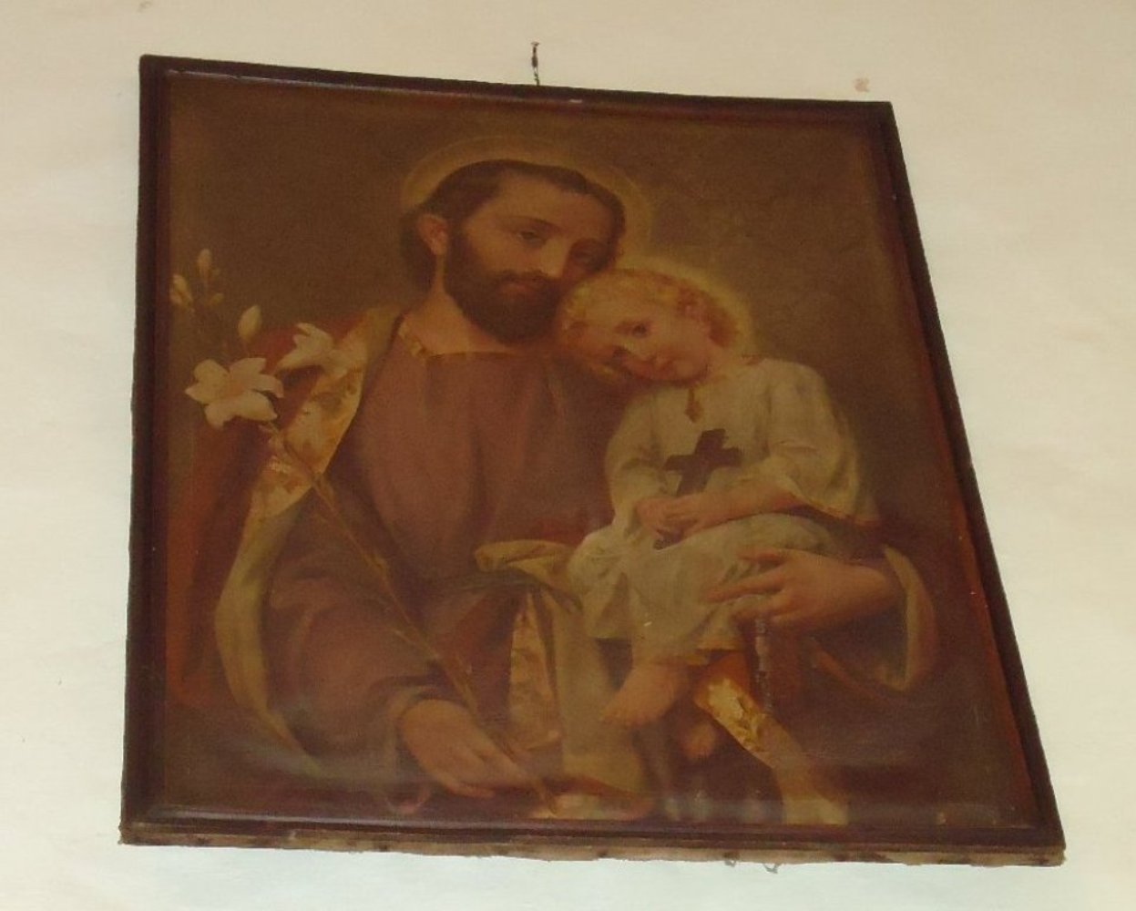 San Giuseppe e Gesù Bambino (stampa a colori) - ambito italiano (fine/ inizio secc. XIX/ XX)