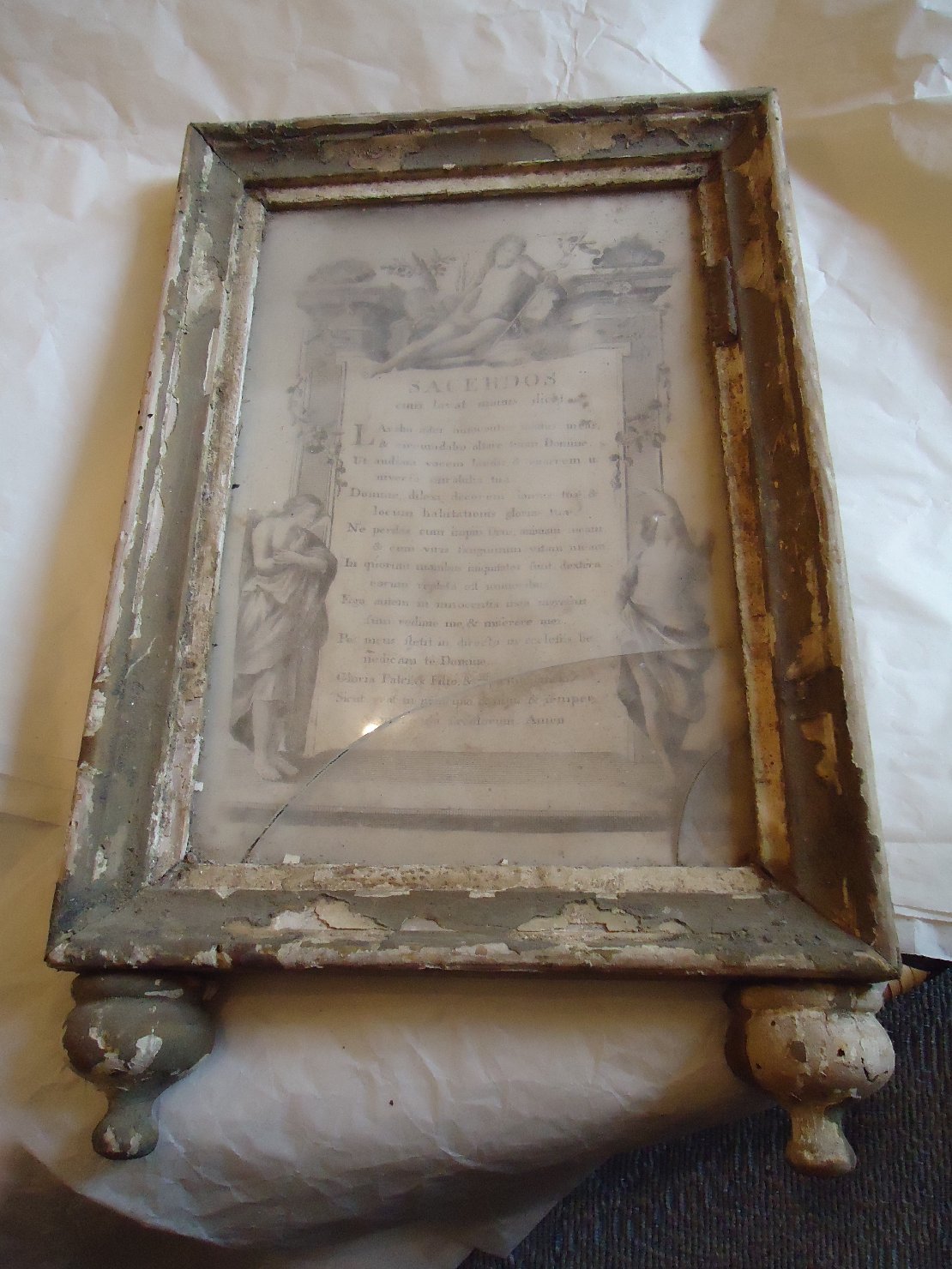 cartagloria, elemento d'insieme - bottega italiana (prima metà sec. XIX)