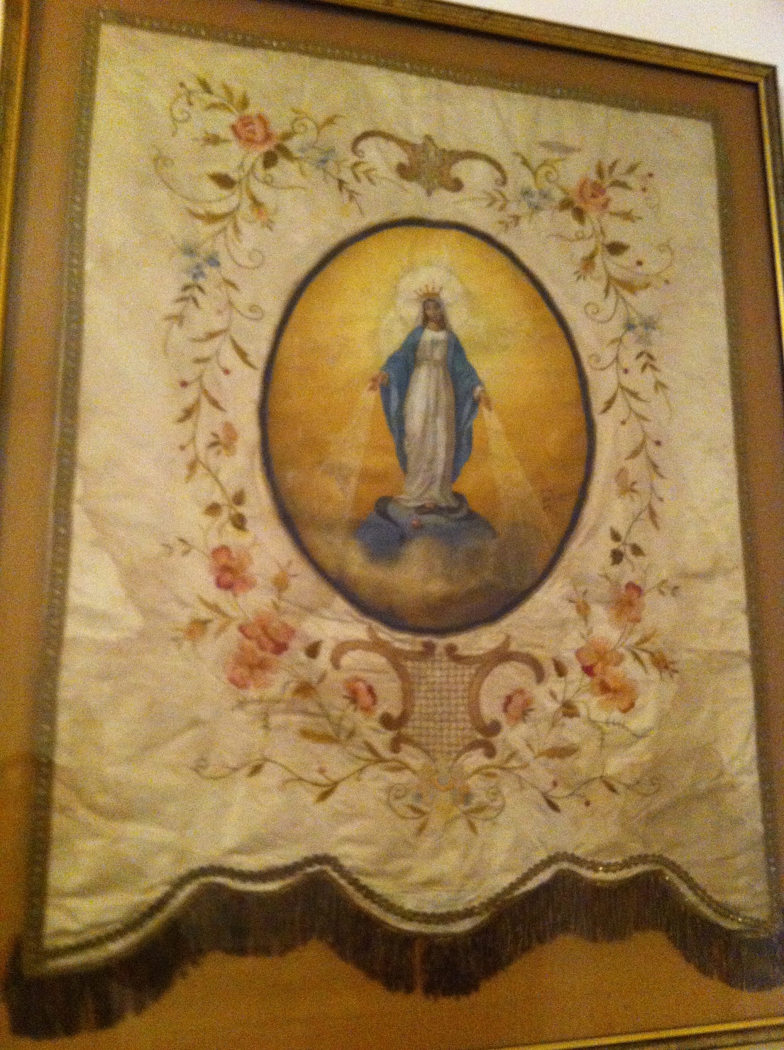 Madonna Immacolata (stendardo processionale) di Paglietti Mario (sec. XX)