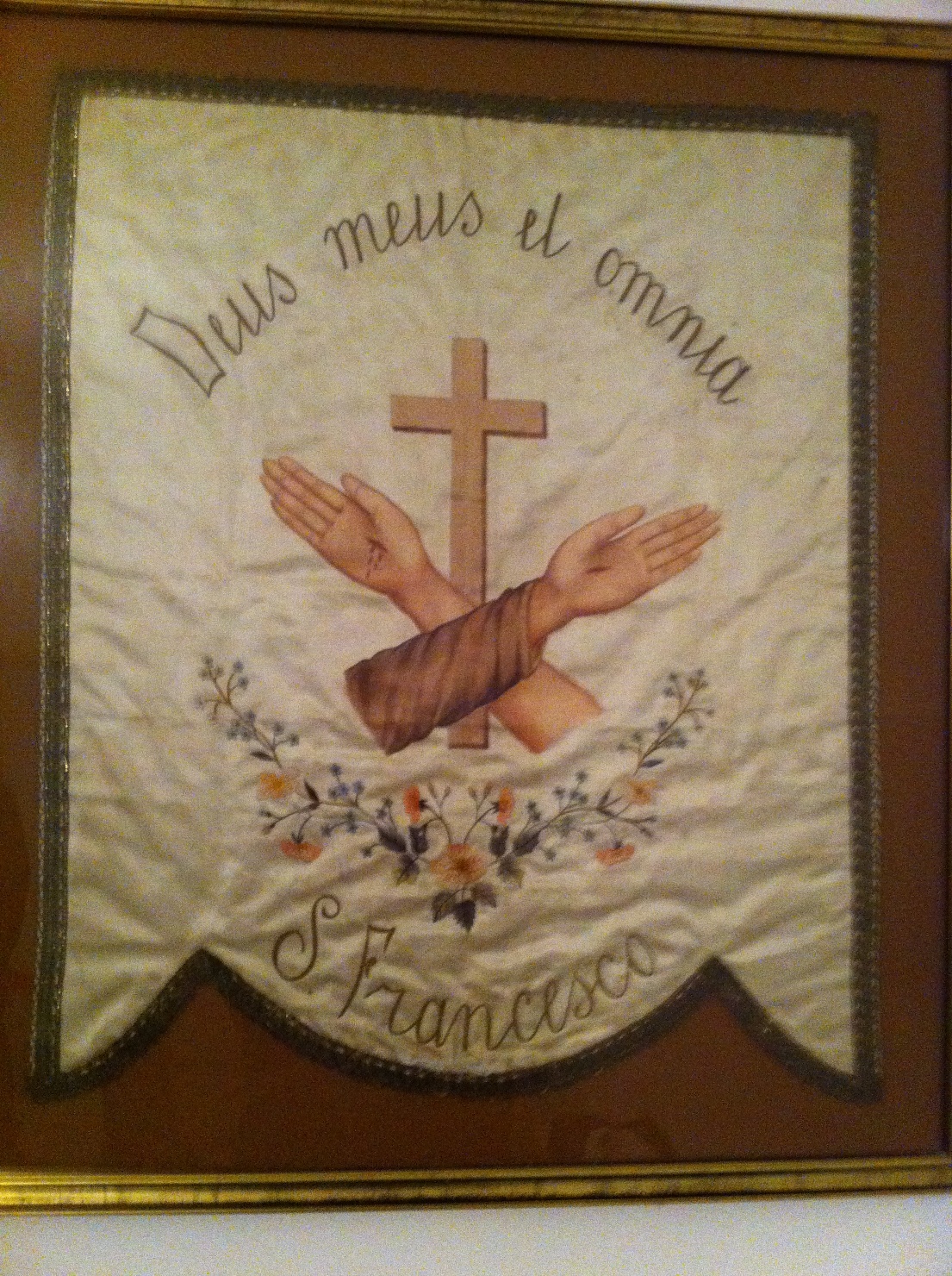 Stemma del Terz'Ordine francescano (stendardo processionale) - manifattura sarda (inizio sec. XX)