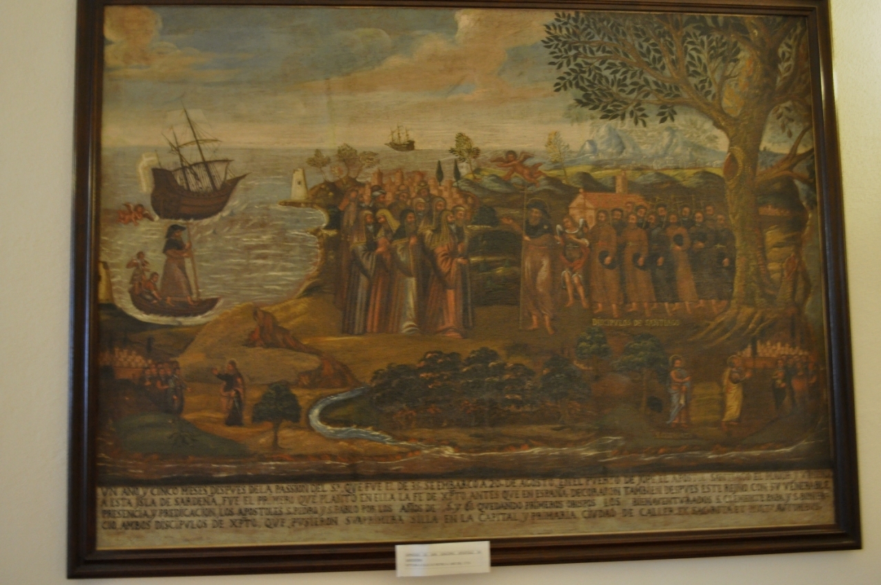 L'approdo di San Giacomo in Sardegna, L'approdo di San Giacomo in Sardegna (dipinto) di Are Pietro Antonio (sec. XVIII)