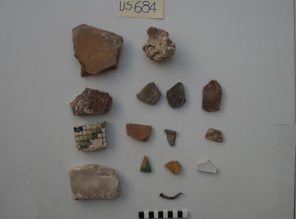 materiale proveniente da Unità Stratigrafica (ceramica, metallo, reperti fittili, materiale lapideo) (limiti cronologici non precisabili)