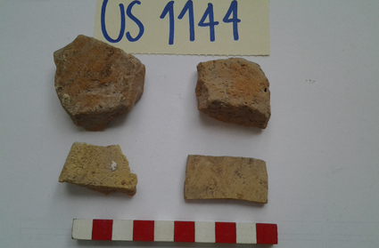 materiale proveniente da Unità Stratigrafica (ceramica, materiale di rivestimento) (limiti cronologici non precisabili)