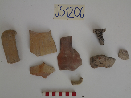 materiale proveniente da Unità Stratigrafica (ceramica, metallo, materiale lapideo) (limiti cronologici non precisabili)