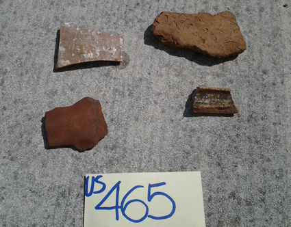 materiale proveniente da Unità Stratigrafica (ceramica, reperti malacologici) (limiti cronologici non precisabili)