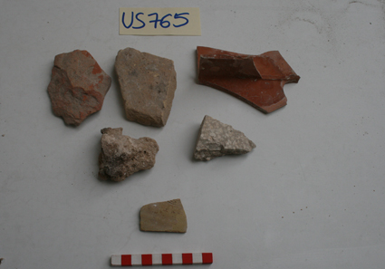 materiale proveniente da Unità Stratigrafica (ceramica, materiale di rivestimento, materiale lapideo) (limiti cronologici non precisabili)