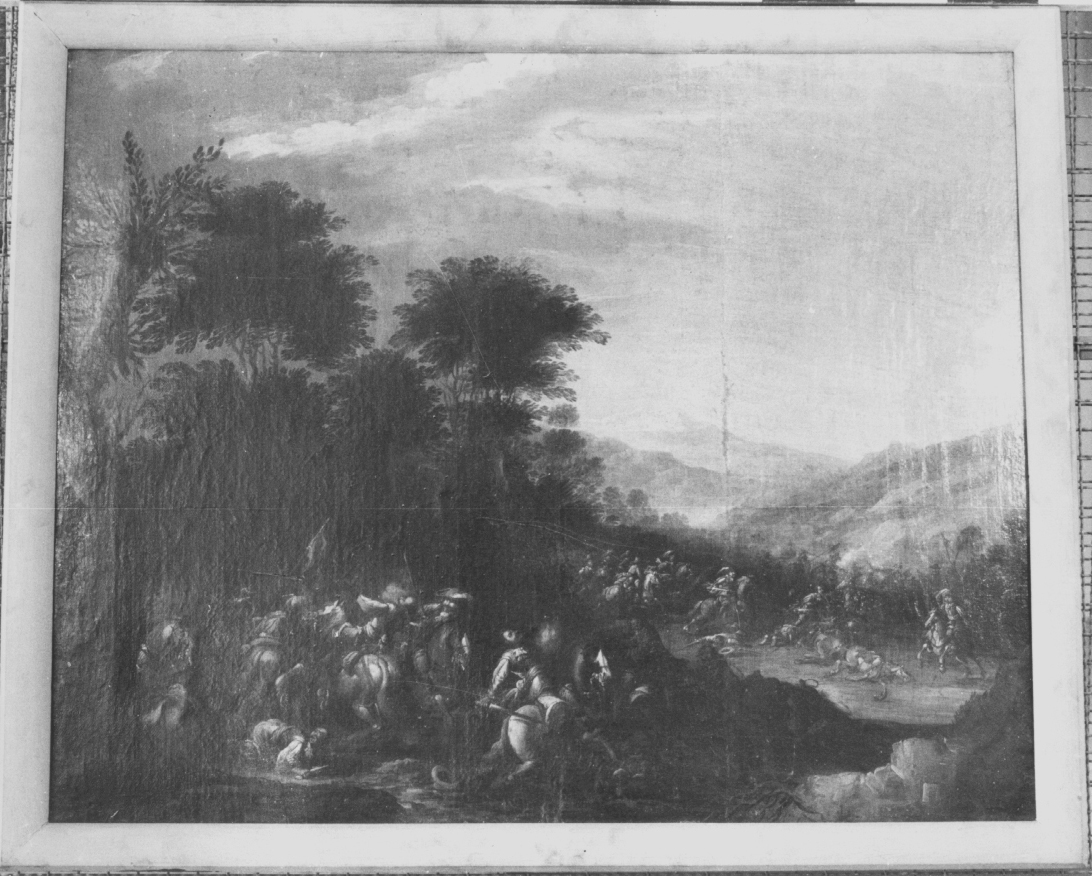 battaglia (dipinto, opera isolata) - ambito romano (metà sec. XVII)