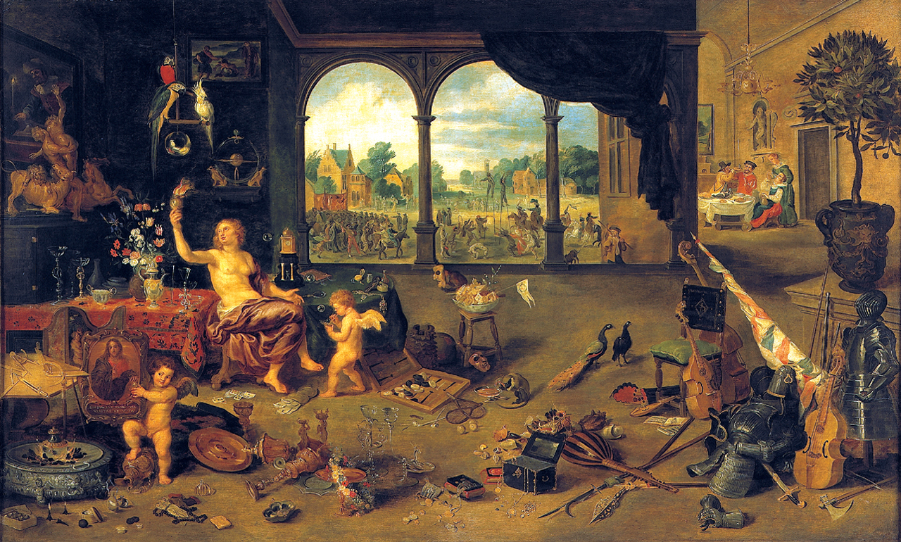 La vanità della vita umana, vanitas (dipinto, opera isolata) di Brueghel Jan il Giovane - ambito fiammingo (secondo quarto sec. XVII)