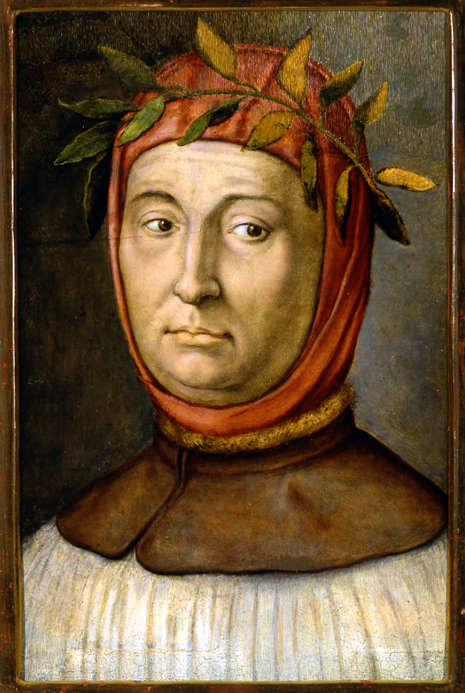 Ritratto di Francesco Petrarca, ritratto maschile (dipinto, opera isolata) - ambito fiorentino (fine/ inizio sec. XVIII-XIX)
