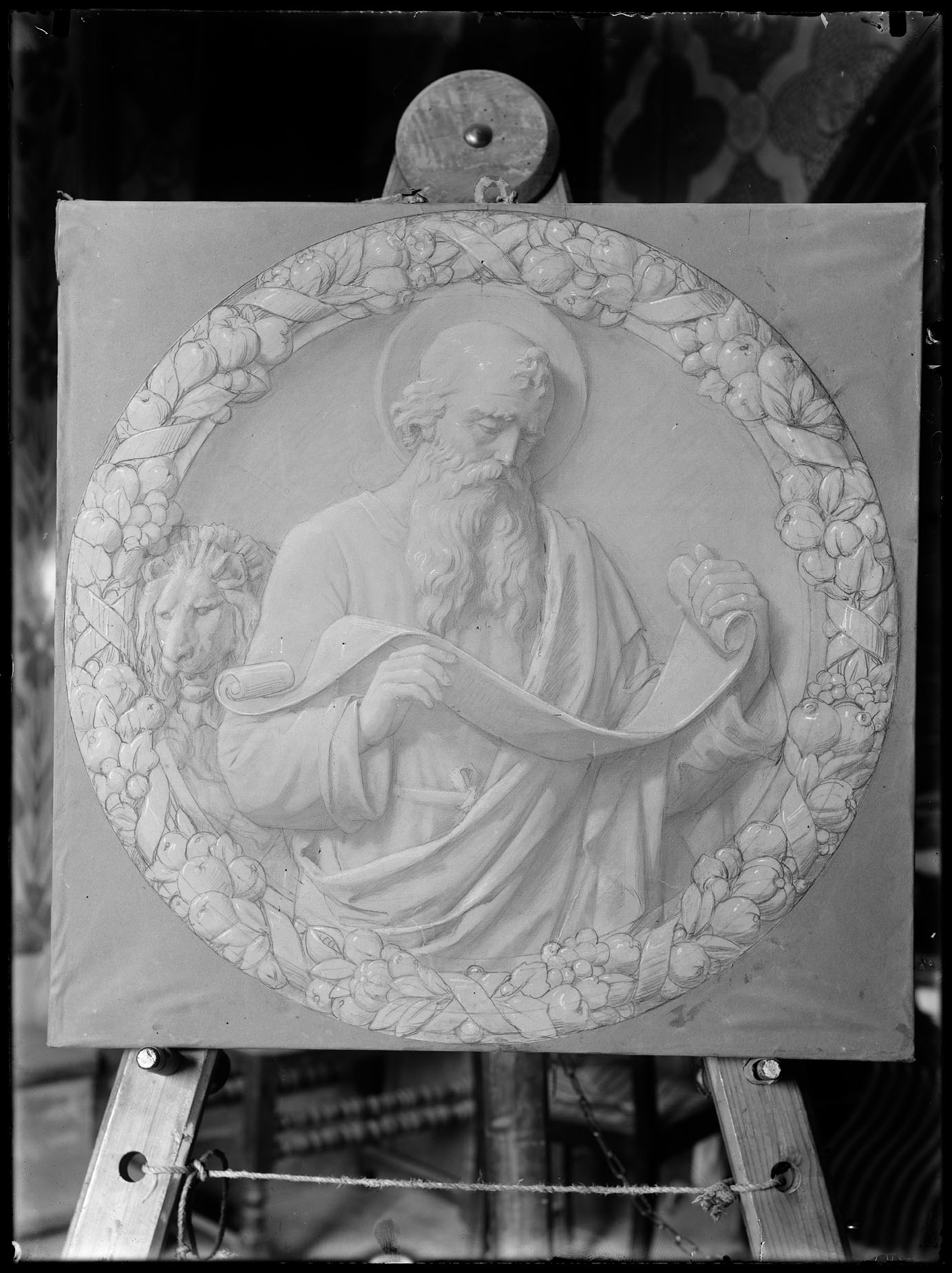 L1577 (negativo) di studio di vetrate artistiche Moretti-Caselli (fine/ inizio XX/ XXI)