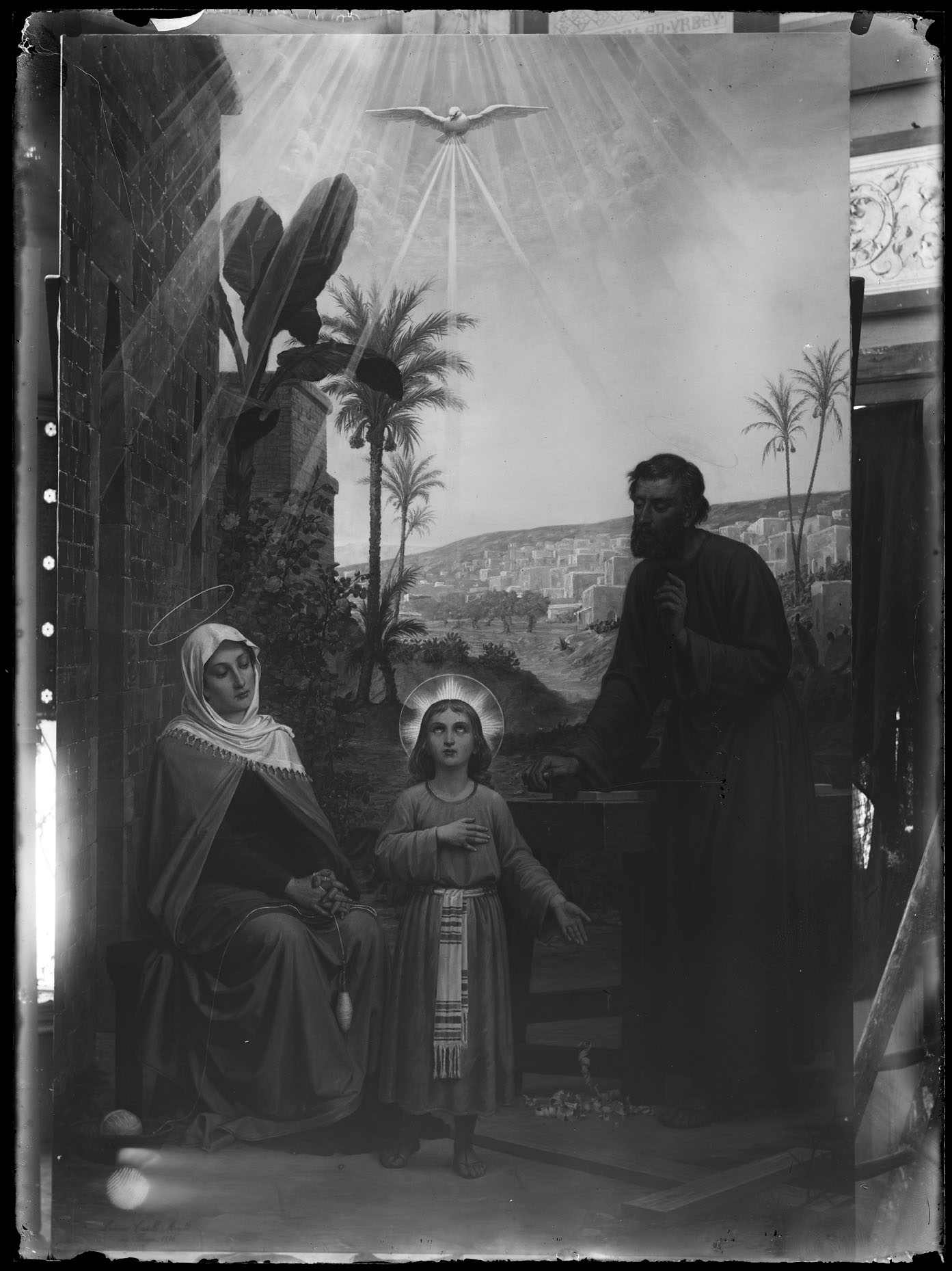 L1563 (negativo) di studio di vetrate artistiche Moretti-Caselli (fine/ inizio XX/ XXI)