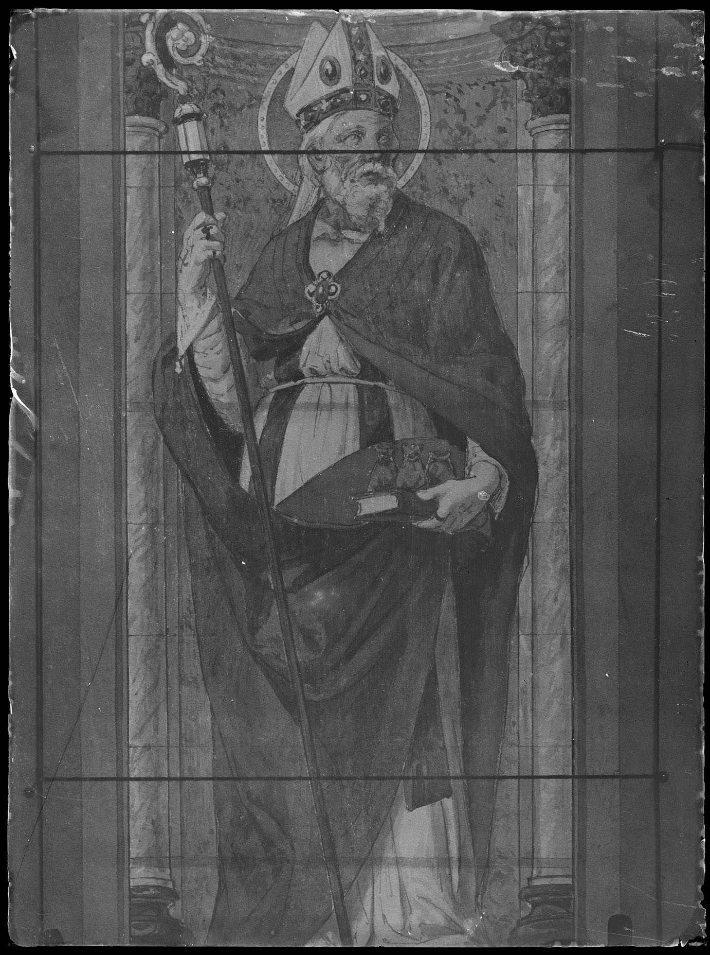 L1689 (negativo) di studio di vetrate artistiche Moretti-Caselli (fine/ inizio XX/ XXI)