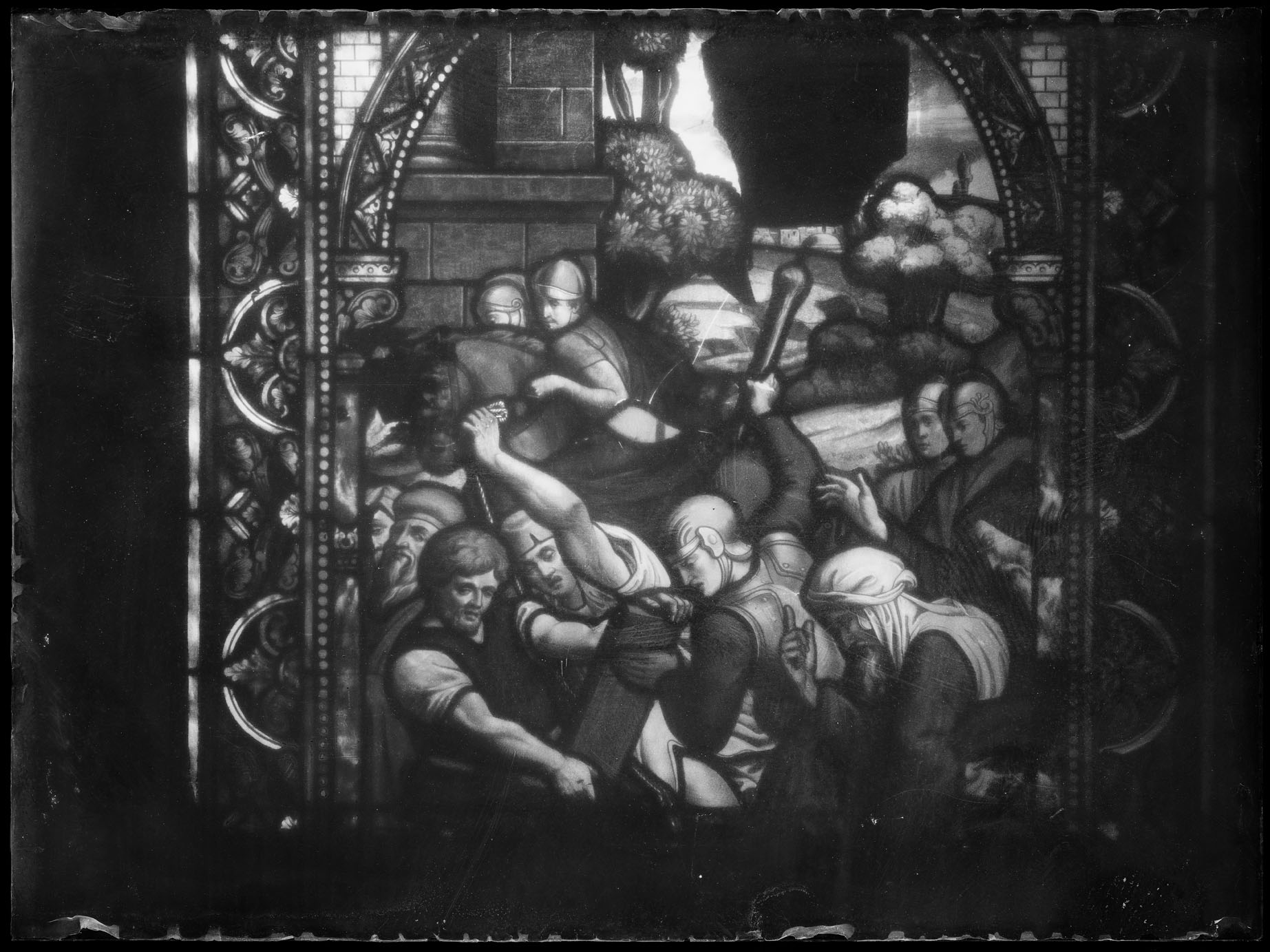 L1749 (negativo) di studio di vetrate artistiche Moretti-Caselli (fine/ inizio XX/ XXI)