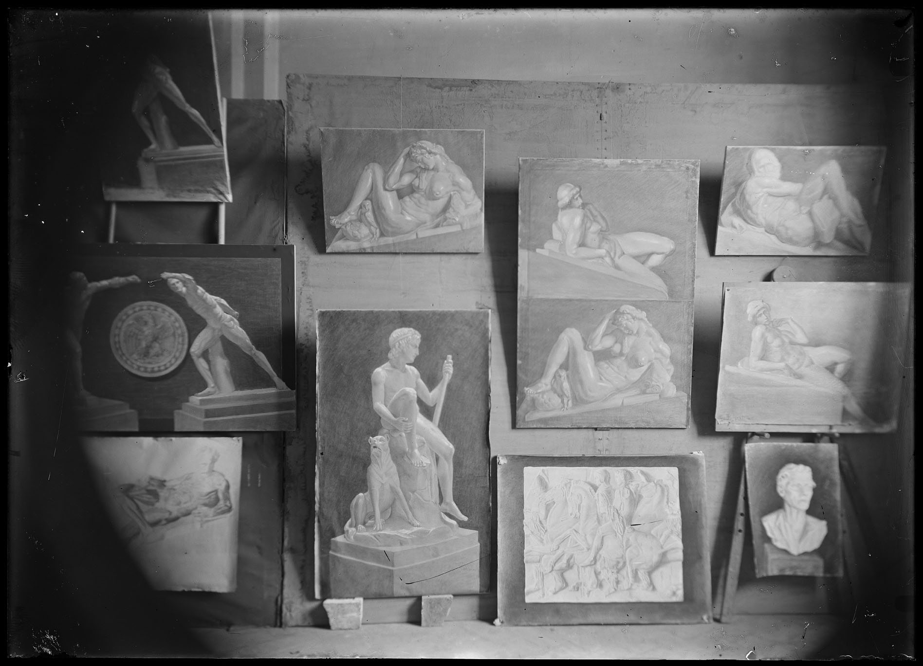 L1642 (negativo) di studio di vetrate artistiche Moretti-Caselli (fine/ inizio XX/ XXI)