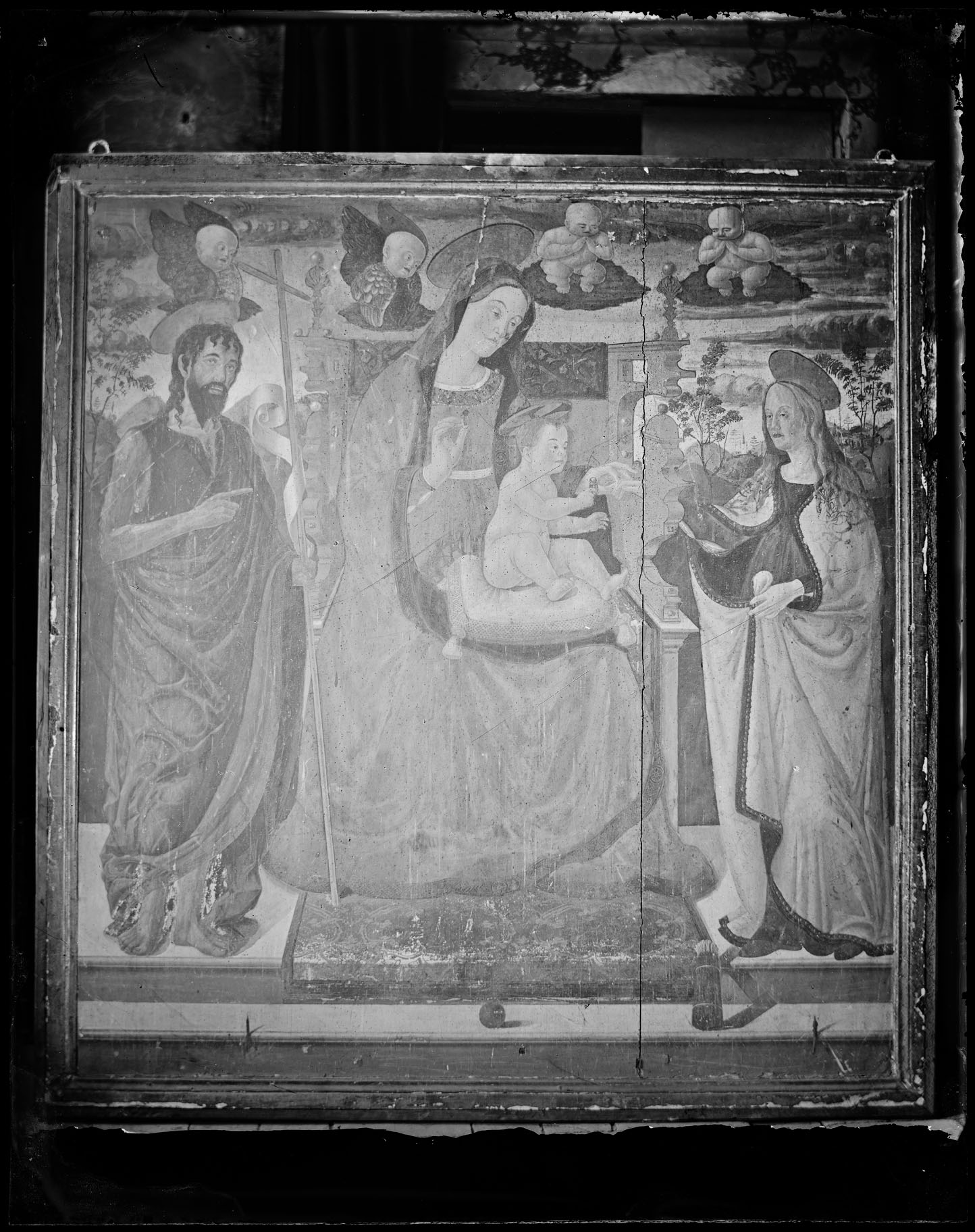 L1500 (negativo) di studio di vetrate artistiche Moretti-Caselli (fine/ inizio XX/ XXI)