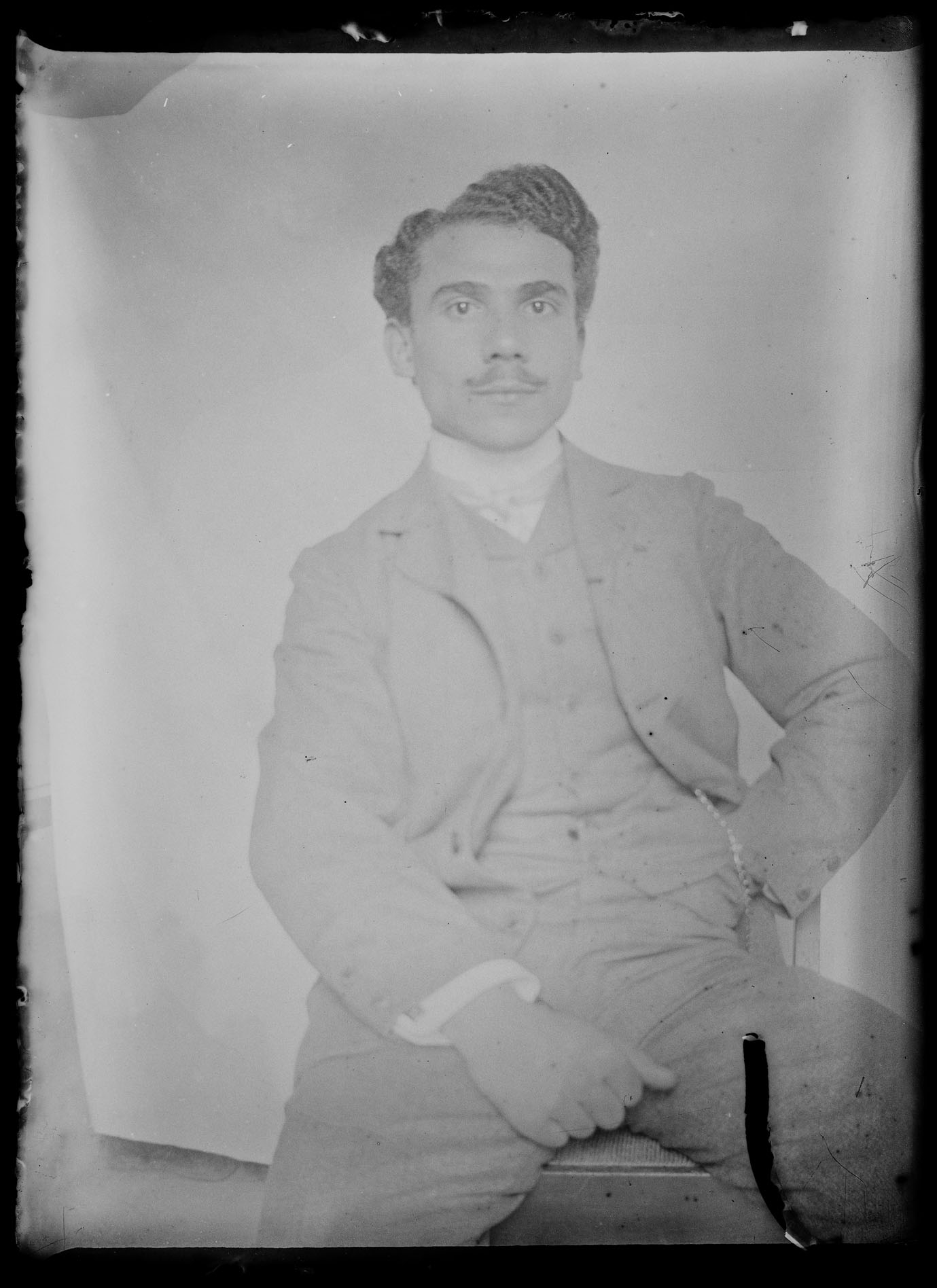 L2065 (negativo) di studio di vetrate artistiche Moretti-Caselli (fine/ inizio XX/ XXI)