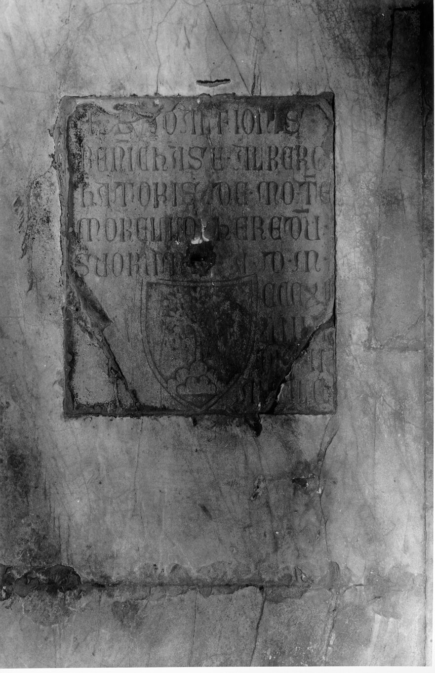 Alfione Benincasa da Monte Morello, albergatore (lastra tombale) - bottega pisana (sec. XIV)