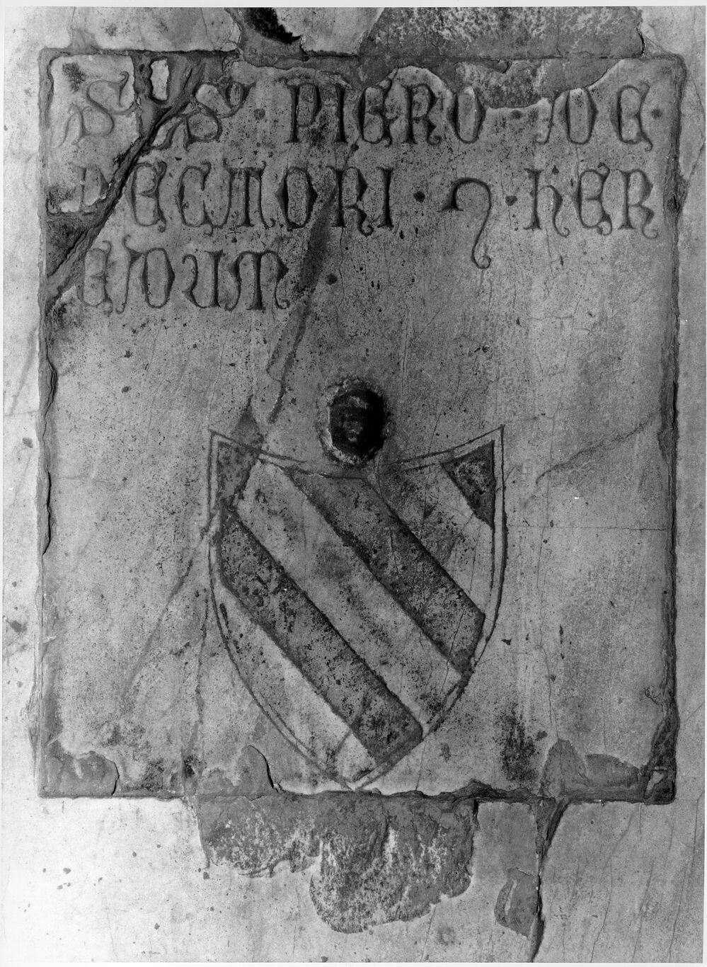 Piero da Pettori (lastra tombale) - bottega pisana (sec. XV)