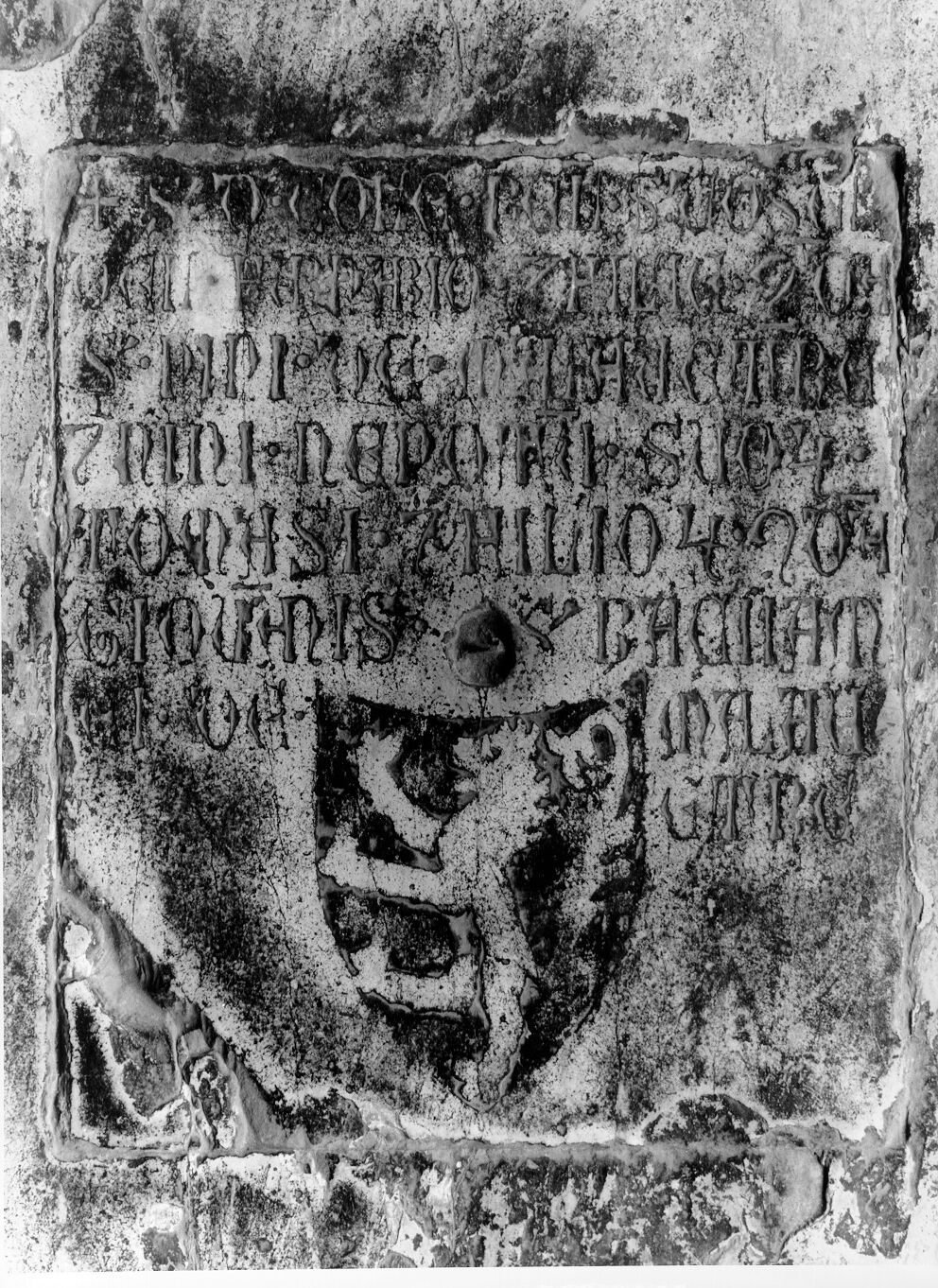 Colo di Coscio del Fornaio e della figlia di Nino di Malaventre (lastra tombale) - bottega pisana (sec. XIV)