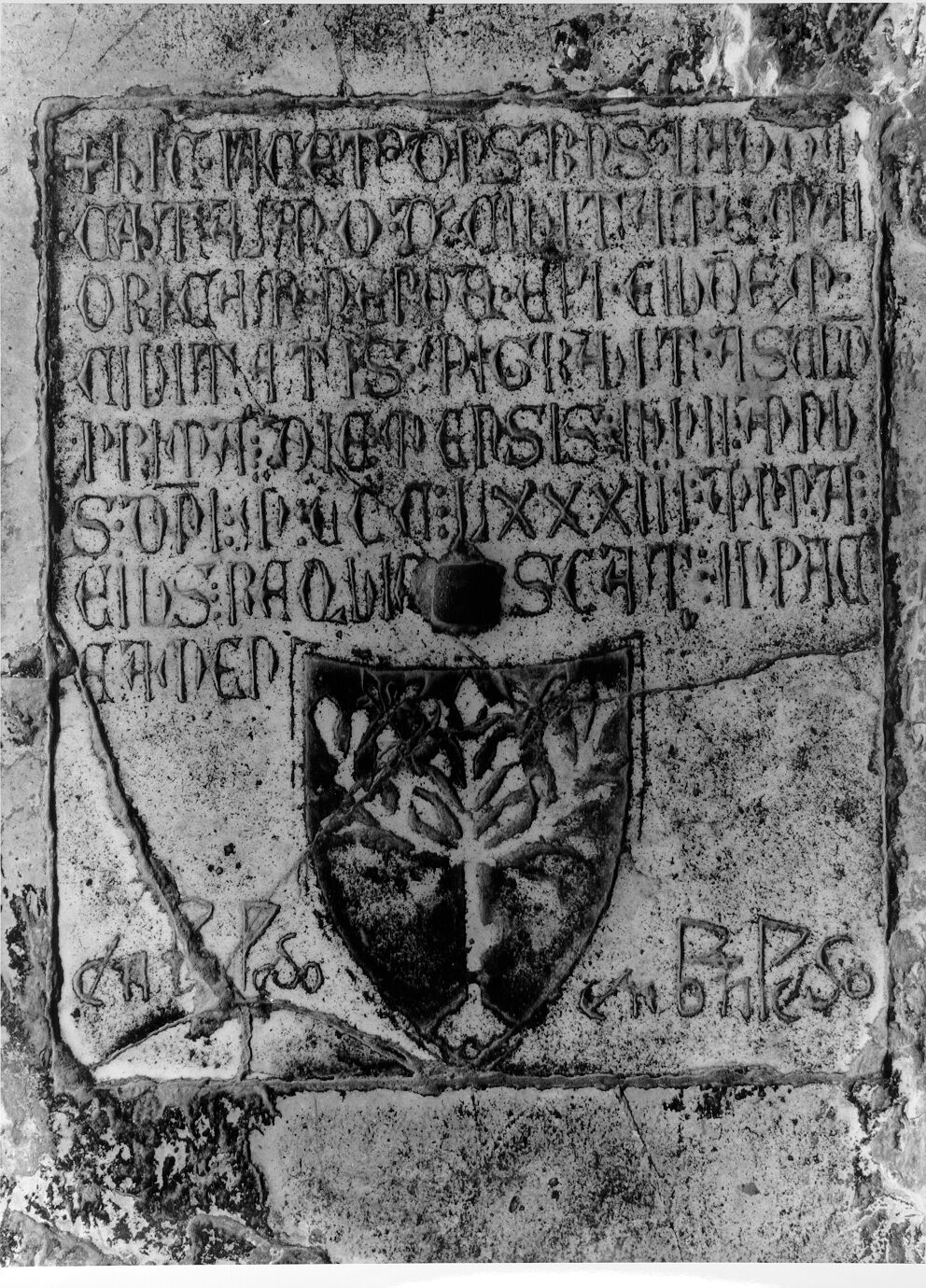 Bernardo Ladom da Maiorca (lastra tombale) - bottega pisana (sec. XIV)