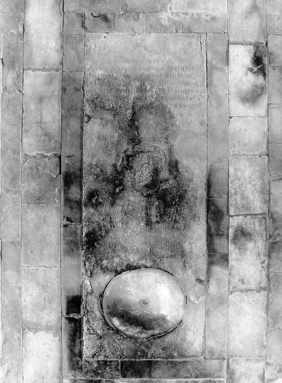 Silvio Dell'Oste (lastra tombale) - bottega pisana (secc. XVII/ XVIII)