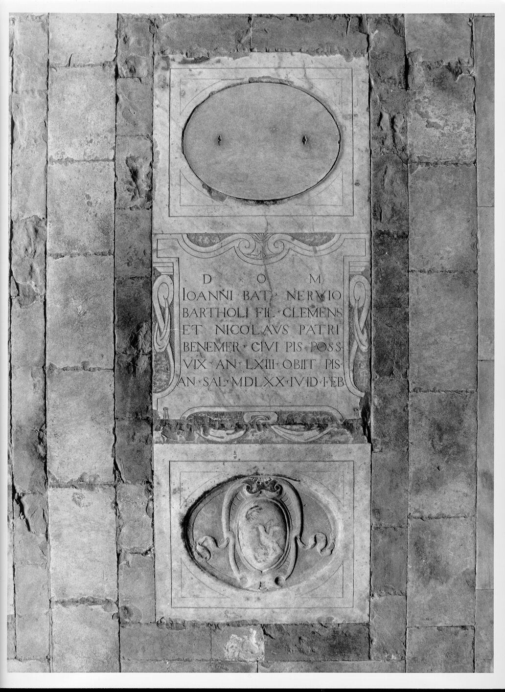 Giovanni Battista Nervi (lastra tombale) - bottega pisana (sec. XVI)