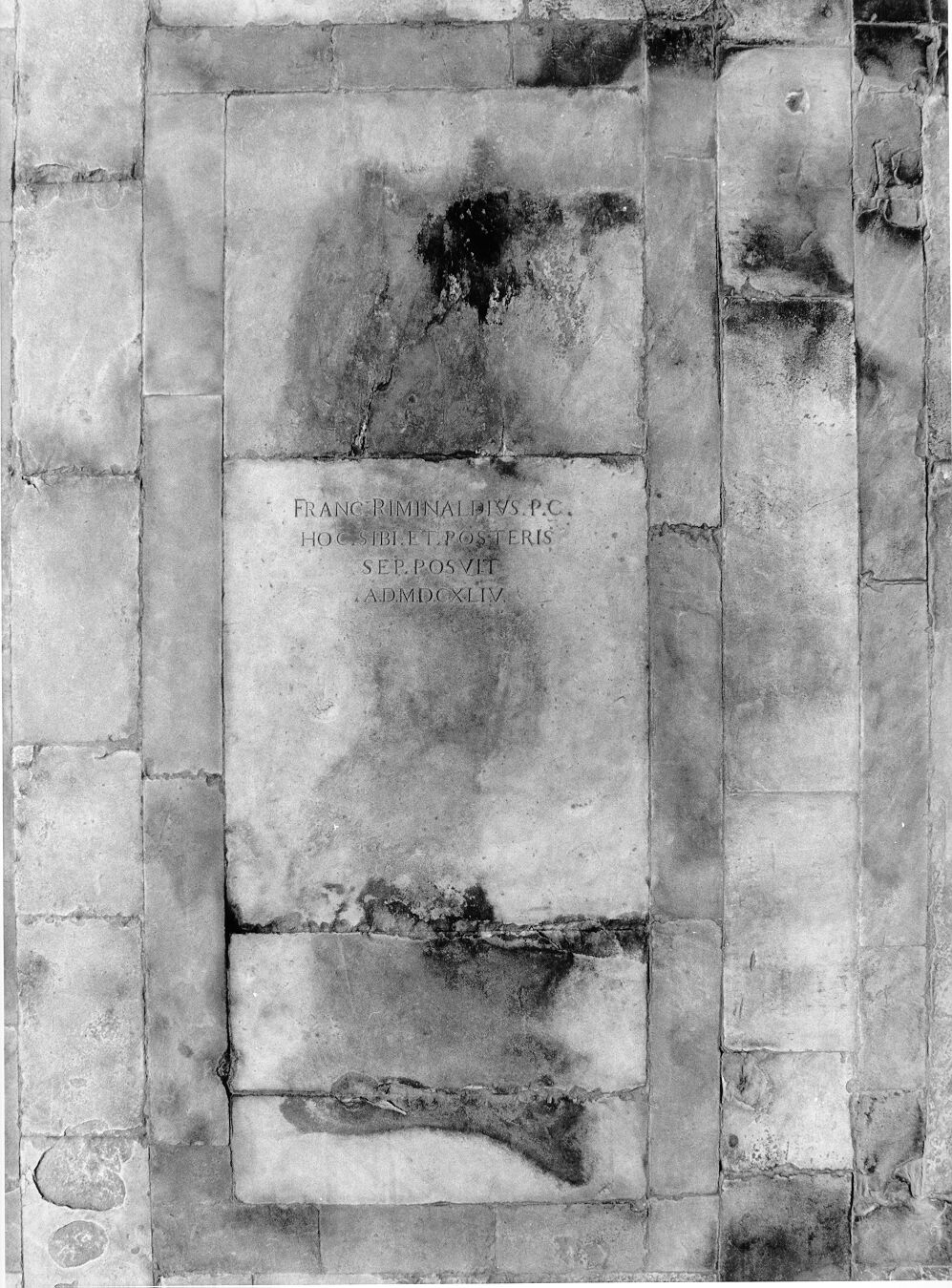 Francesco Riminaldi (lastra tombale) - bottega pisana (sec. XVII)