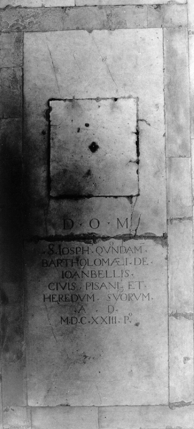 Giuseppe di Bartolomeo Giambelli (lastra tombale) - bottega pisana (sec. XVII)