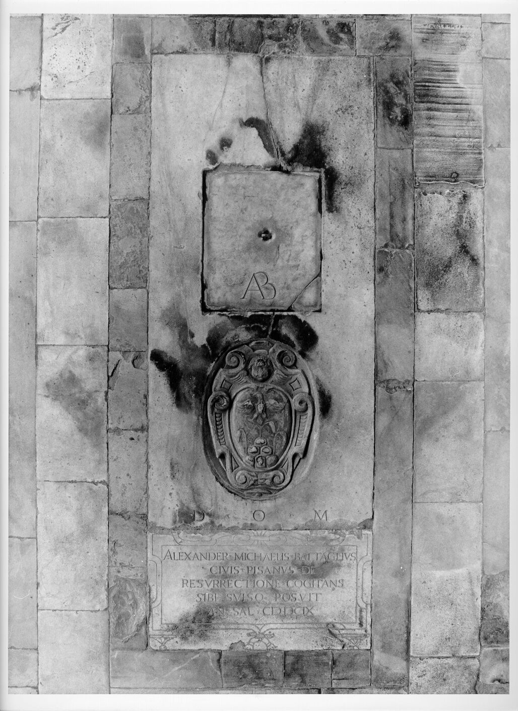Alessandro di Michele Battagli (lastra tombale) - bottega pisana (sec. XVII)