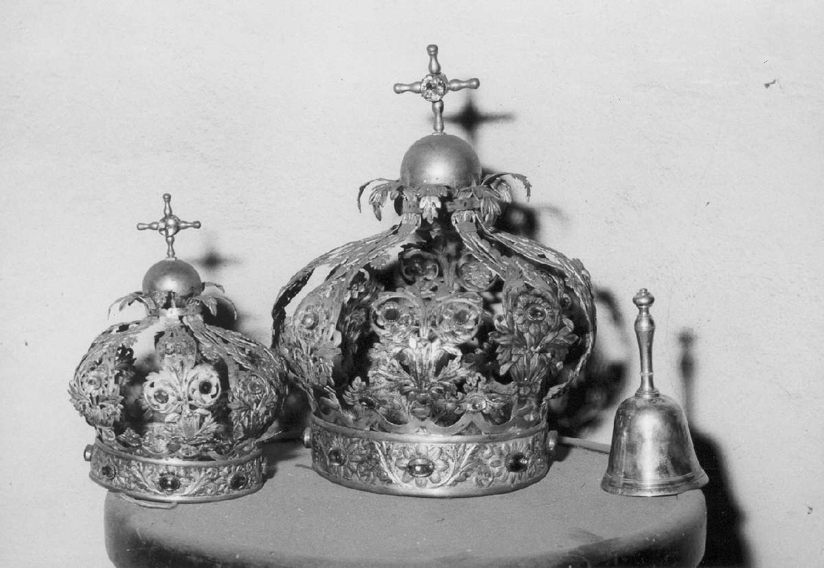 corona da statua, insieme - manifattura emiliana (prima metà sec. XIX)