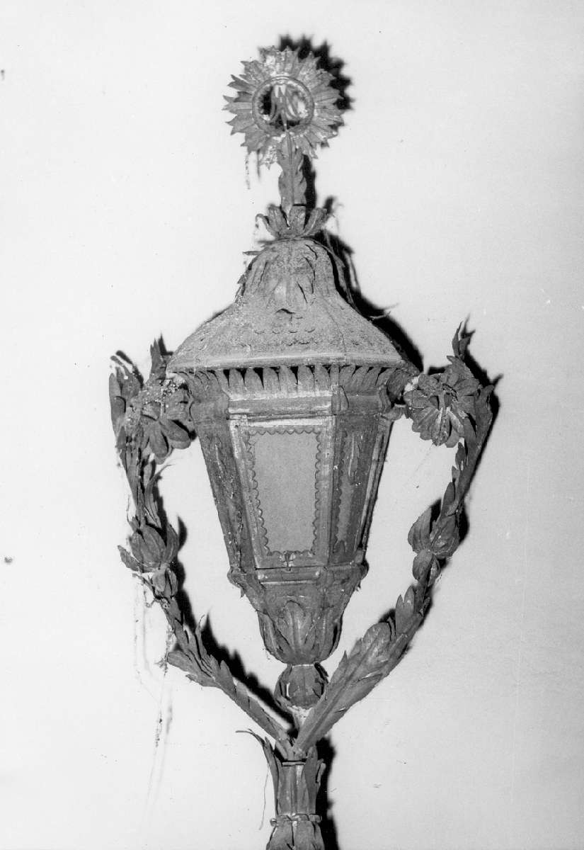 lanterna processionale, serie - manifattura emiliana (prima metà sec. XIX)