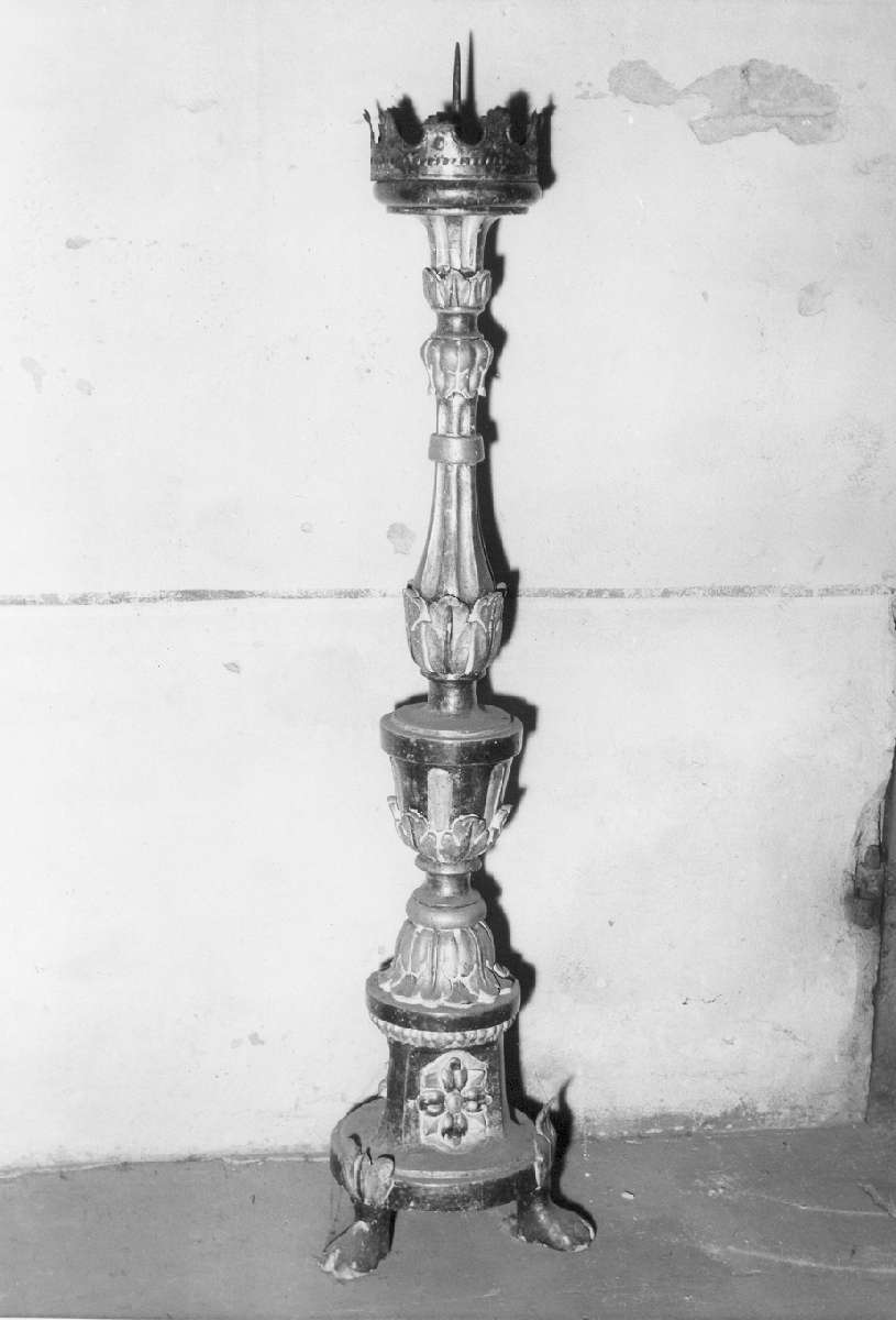candeliere d'altare, serie - manifattura modenese (primo quarto sec. XIX)