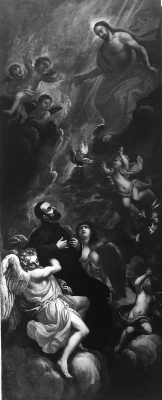 San Gaetano da Thiene portato in cielo da angeli (dipinto, opera isolata) di Denys Jacob (sec. XVII)